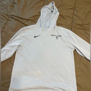 UNC lightweight hoodie, slightly worn down.